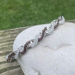 Mocha Swirl Diamondisse Bangle Bracelet